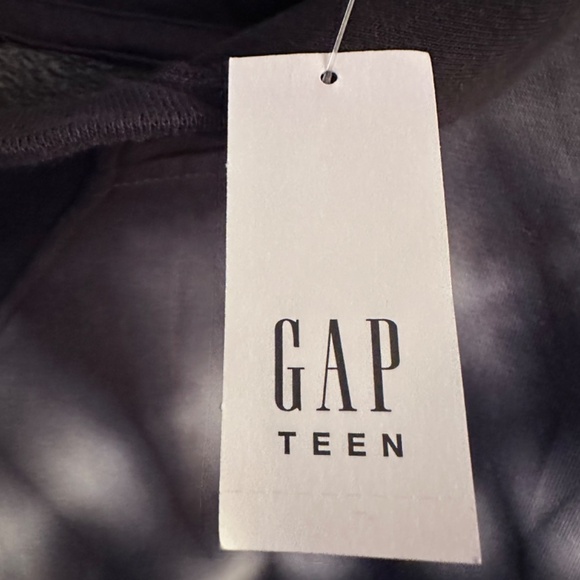 GAP NAVY TIE-DYE ULTRA SOFT FLEECE KNIT NACY & WHITE HOODIE TEEN SIZE 18-20 - Picture 9 of 9